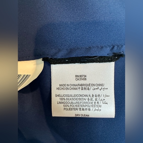 EUC | BCBG MaxAzria ink blue strapless 100% silk gown/PROM dress - Picture 7 of 10